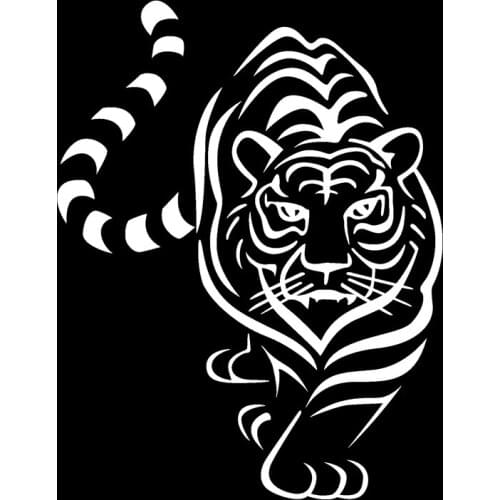 JUYOUHUI Exterior Accessories Funny Tiger Car Stickers Motorcycle Decals Waterproof Decals PVC