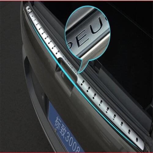 Rear Bumper protector trunk bumper trim cover protector for Peugeot 3008 2012--20119