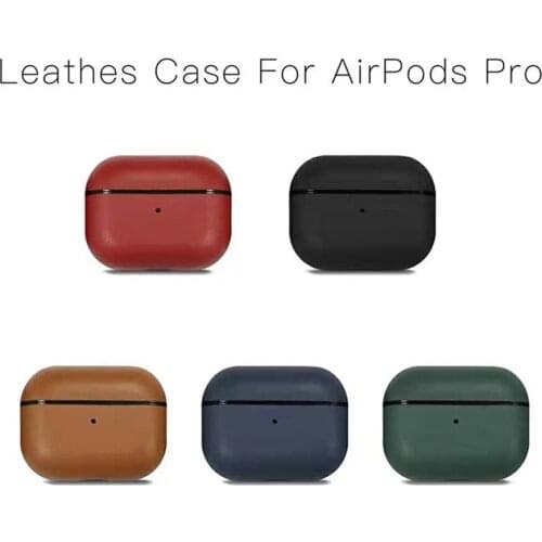 Protective Leather Case Cover for Apple AirPods Pro Bluetooth Wireless Earphone Case Charging Bag LED Light Accessories