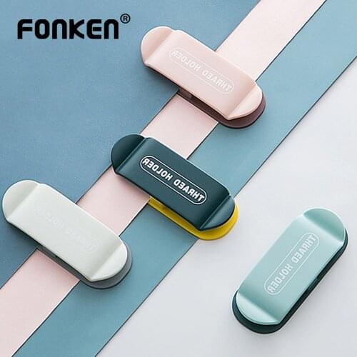 FONKEN Cable Management Clip Punch-free Fixed Clip Cable Organizer Home Plug Sticky Wall Hook Retainer Data Wire Hanging Storage