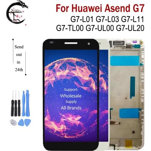 5.5" LCD With Frame For Huawei Ascend G7 G7-L01 G7-L03 G7-UL20 G7-L11 LCD Display Screen Touch Sensor Digitizer Assembly G7 LCD