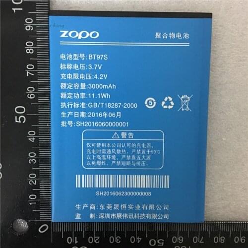 100% Original 3000mAh Li-ion Battery BT97S For ZOPO zp990 C7 Smartphone