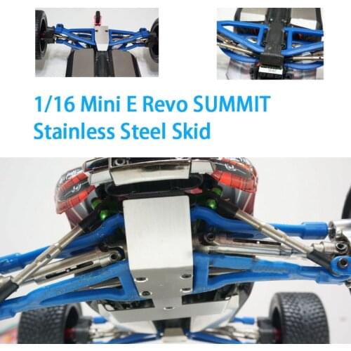 1/16 Mini E Revo SUMMIT Stainless Steel Skid Plate Battery Servo Protector 4pcs