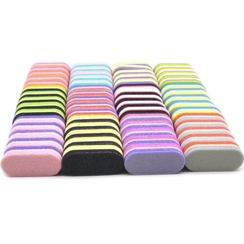 40pcs Double Side Sanding Polishing Mix Colorful Manicura Pedicurel NailBuffer Block Sponge Portable Professional Nail File Tool