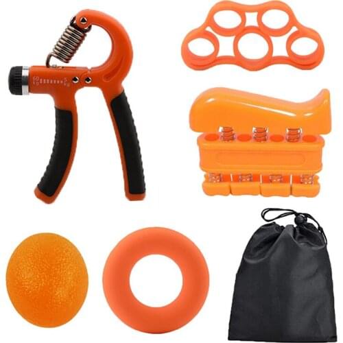 5PC/Set Gym Fitness Adjustable Hand Grip Set Finger Forearm Strength Muscle Recovery Heavy Hand Gripper Exerciser Trainer Hot