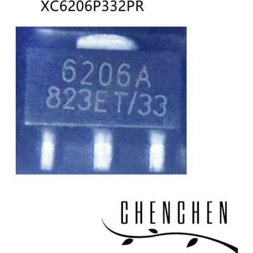 50pcs/lot XC6206P332PR SOT89 100% New Original