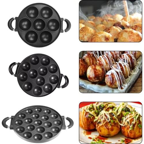 12 Holes Takoyaki Maker Grill Pan Octopus Ball Plate Home Cooking Baking Forms Mold Tray Baking Pan For Kitchen Tools