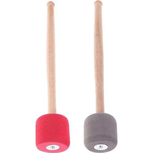 Bass Drum Mallet Stick Foam Mallet Percussion with Wood Handle for Drummer Bands Musical Playing Length 33cm