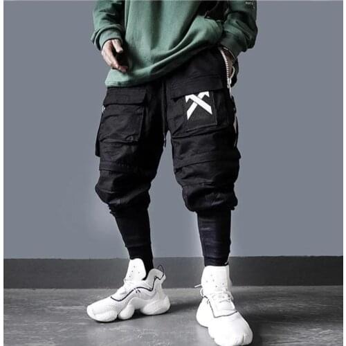 2020 Detachable Multi-Pocket Cargo Pants Men Harajuku Hip Hop Streetwear Joggers Man Elastic Waist Sweatpants Techwear