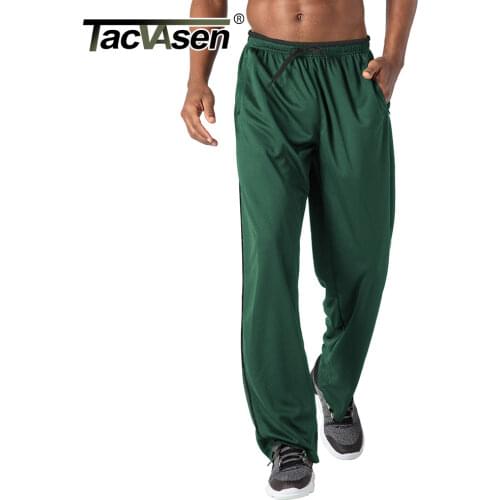 TACVASEN Breathable Mesh Sportswear Pants Mens Casual Trousers Elastic Waist Running Joggers Hiking Mountain Loose Fit Pants