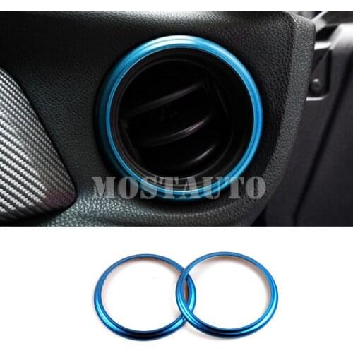 For Toyota 86 GT86 Scion FR-S Blue Dashboard Air Vent Outlet Cover 2012-2018 2pcs Car Accessories Interior Car Decor Car Trim