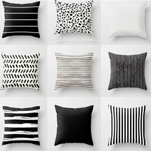 Poszewka Na Poduszke Kussens Woondecoratie Luxe Striped Pillow Cover Nordic Funda Cojin Gris Nordic Decoracion Hogar Moderno