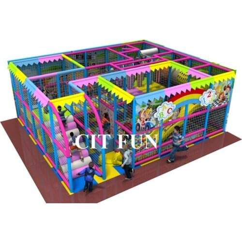 EU standard kids pink indoor playground , naughty castle for sale CIT-IN214B