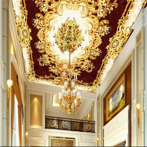 Beibehang mural wallpaper Modern Continental smallpox background wallpaper ceiling carpet TV backdrop leaves 3d photo wallpaper