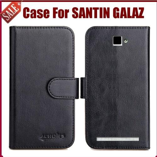 Hot sale! SANTIN GALAZ Case,6 Colors High Quality Fashion Flip Leather Protective Case For SANTIN GALAZ Cover Phone Bag