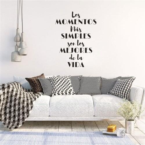 Spanish Quotes Wall Stickers Los Momentos Mas Wall Decals Home Decor For Living Room Bedroom Vinyl Mural ru4018