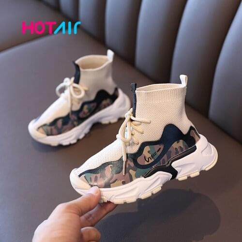 2020 Sneakers Kids Sport Shoes For Boys Autumn Sock Casual Children Shoes Baby Boys Child Shoes Chaussure Enfant