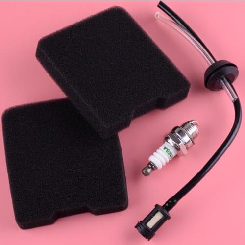 LETAOSK 4pcs Black Air Filter Fuel Line Tune-up Kit 110132179 531004430 Fit for Husqvarna 145BT 155BT
