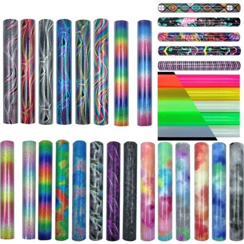 12"x10" Sheet 32 Assorted Colors Heat Transfer Vinyl Iron on Tshirts Vinyl HTV Printing for Cricut Cameo Easy to Weed for Design