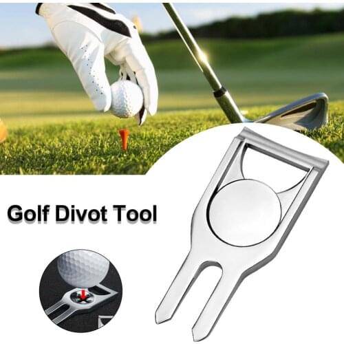 Metal Golf Repair Lawn Tool Multifunctional Golf Divot Marker Ball Tool Bottle Opener 7.7*3.2*0.6cm Golf Accessories