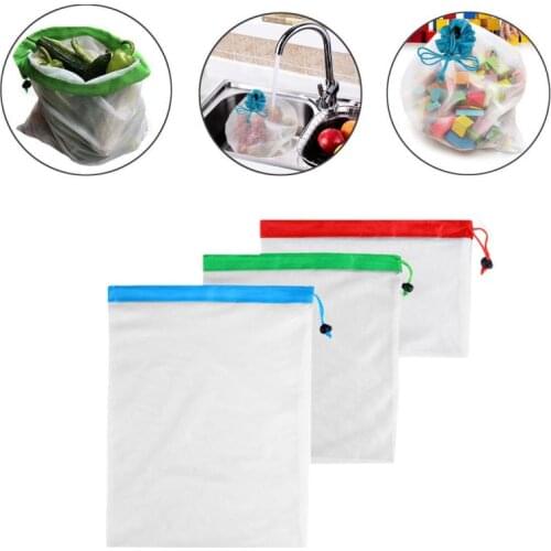 Reusable mesh Shopping Bags Fruit String Grocery Shopper Tote Mesh Net Woven Bag Fashion Market Bag toy storage bag