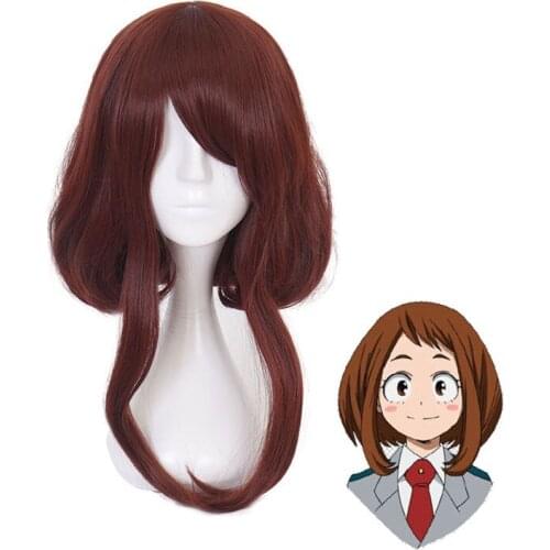 Fashion Cosplay Wig Brown Bobo Heat Resistant Head High Temperature Resistant Curly Synthetic Hair Wig + Wig Cap