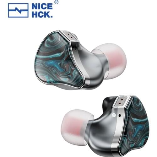 NiceHCK Topguy Flagship HIFI Earphone Sport IEM 10mm Titanium Magnesium Alloy Dynamic Resin Audiophile Earbud Studio Earplug