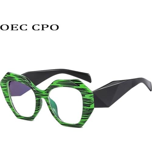 OEC CPO Vintage Square Optical Glasses Women Transparent Lens Glasses Eyeglasses Frame Ladies Clear Spectacle Frame Unisex O1150