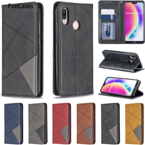 Plastic Cases For estuche Huawei P20 Lite Book PU Leather Flip Phone Bag sFor Accessory Huawei Ascend estojo Nova 3e Cover