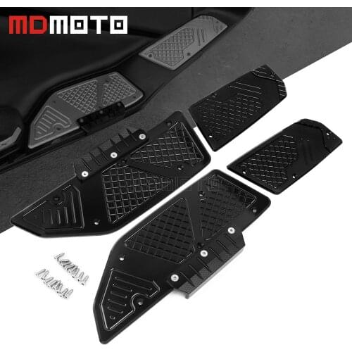 MD Scooter Front & Rear Footrest Step Footboard Pedals Foot Pegs For YAMAHA TMAX 530 T-MAX530 SX DX T-MAX TMAX530 2017 2018 2019