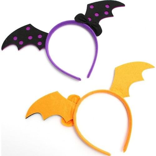 6 Colors Cute Pumpkin Shape Hair Band Creative Elastic Plastic Festive Headband Cute Pumpkin Shape Festive Headband