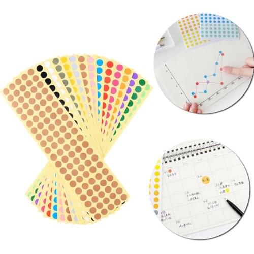 16pcs Self Adhesive Sticky Color Coding Labels Removable Small Circle Dot Stickers for Classroom Organization Decorations