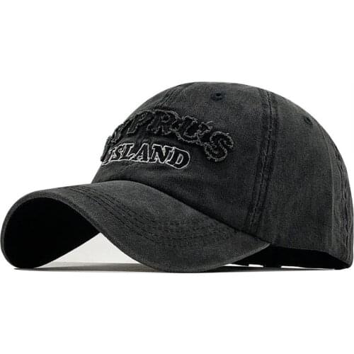 Hat sunshade embroidery cotton washed cowboy baseball cap couple sun protection fishing cap