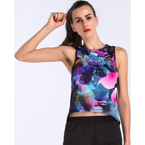 Cody Lundin Women Workout Fitness Sleeveless Tank Tops Colorful Loose Fit Sweatshirt