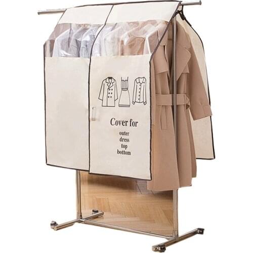 1 pcs Non-woven jacket dust cover household hanging coat clothing cover suit storage bag closet storage bag