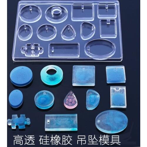 12 Designs Cabochon Silicone Resin Mold Necklace Pendant Resin Jewelry Making Mould DIY Hand Craft resin molds for Jewelry