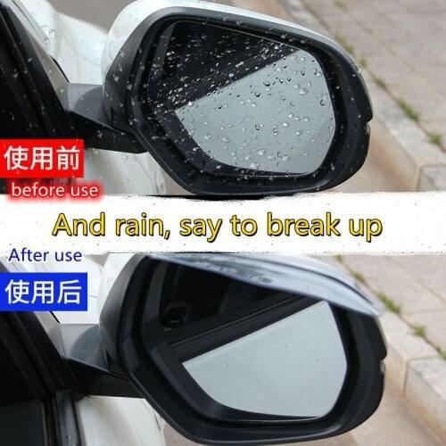 2pcs PVC Car Back Mirror Eyebrow Rain Cover sticker For Saab 9-3 9-5 9000 93 900 95 aero 9 3 42250 42252 9-2x 9-4x 9-7x