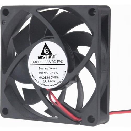 2 Pieces LOT Gdstime 70 x 70 x 15mm 7015s 70MM 2P DC 12V Cooling Cooler Fan