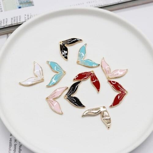 20pcs/Lot Mermaid Tail 18*26.5mm Diy Design for Jewelry Making Earring Bracelet or Necklace Handmade Enamel Charms