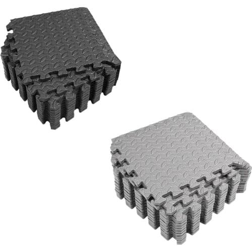 24Pcs EVA Foam Gym Mat with Interlocking Tiles for Equipment 30X30cm