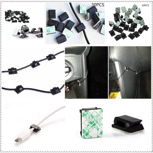 30Pcs auto parts clip storage bag cable holder paste for Ford Focus MK2 MK3 MK4 kuga Escape Fiesta Ecosport Mondeo