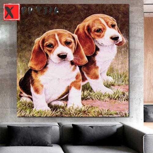 5pcs Beagles dog diamond painting full square round 5d diy diamond embroidery kits mosaic Cross stitch,animals pet art decor