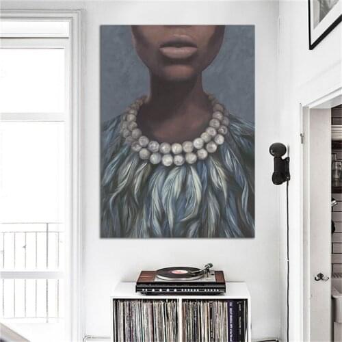 Abstract Modern Black Woman Picture Canvas Art Painting Home Decor Wall Art Canvas Prints Custom Photo Printing No Frame Cuadros