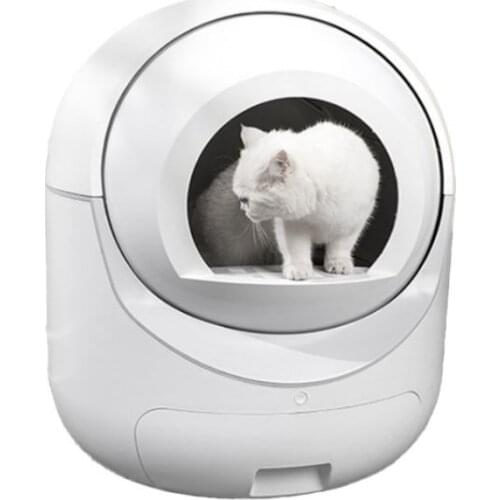 Luxury large enclosed portable automatic cat litter toilet furniture auto smart intelligent self cleaning cat litter box for cat