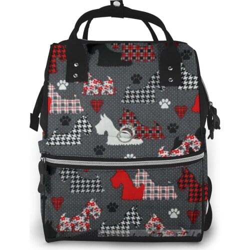 NOISYDESIGNS Westie Terrier Dog Print Baby Bag For Mommy Diaper Bag Backpack Travel Waterproof Nappy Changing Maternity Bags
