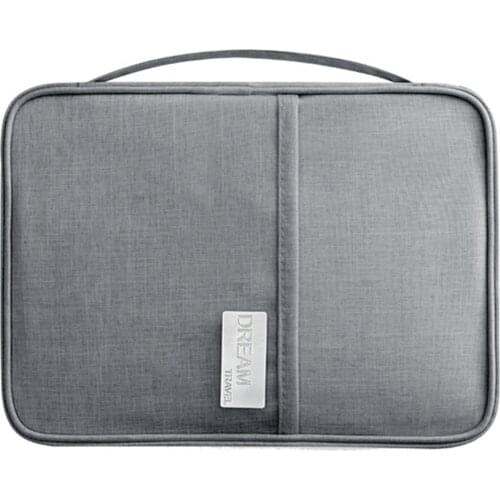 Travel Passport Holder Document Bag with External Card Slot Wallet File Zipper Organizer Storage Case Bags