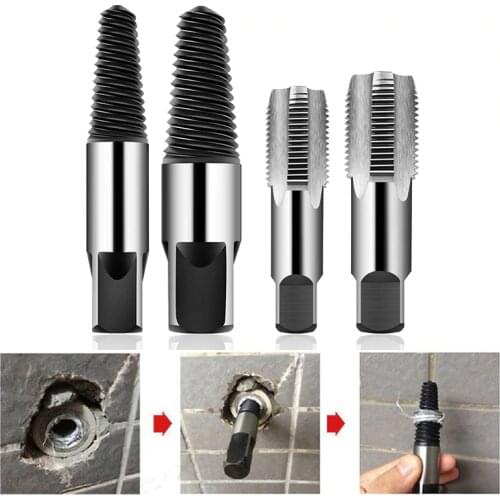Faucet Triangle Valve Pipe Screw Extractor Anti-Slip Bolt Removal For Pipes Inner Threading Making Tap Faucet Pipe Repair