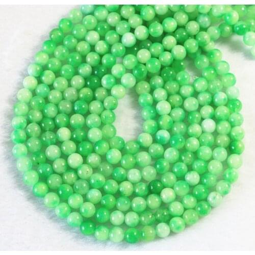 Hot multicolor green dyed jades natural stone chalcedony 6mm 8mm 10mm 12m fashion stone round loose beads diy Jewelry 15" B146