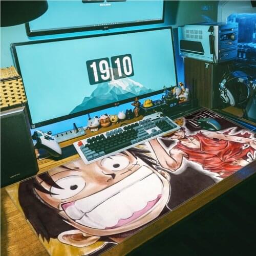 One Piece Luffy Gamer Speed Mice Retail Small Rubber Mousepad Anti-slip Natural Rubber with Locking Edge Gaming Mouse Mat