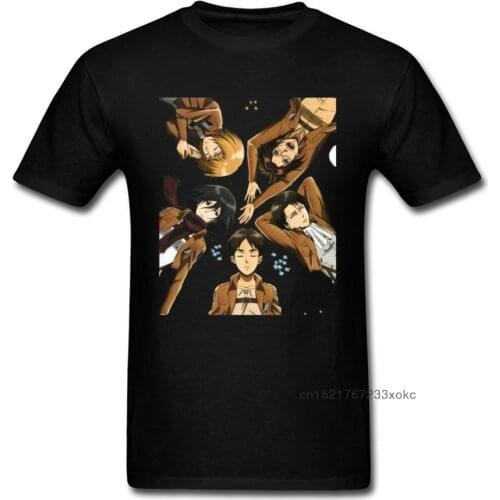 Captain T-shirt Men Survey Corps T Shirt Attack On Titan Tshirt Brand New Japan Anime Print Tops Cotton Wholesale Tees XXXL